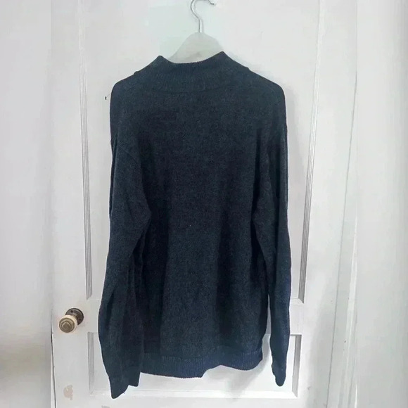 Patagonia LAMBSWOOL 1/4 ZIP Blue Sweater Size M - Picture 4 of 4